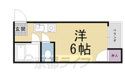エムズ太秦 1Kの間取図画像