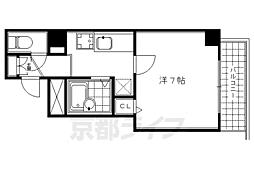 スクエア烏丸御池 1Kの間取図画像