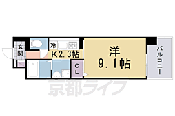 オーキッドバレー 1Kの間取図画像