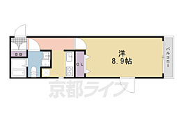 グランドーリアSAIIN高辻 1Kの間取図画像