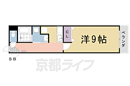 エクセレント 1Kの間取図画像