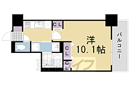 グランレブリー桂川サウススクエア 1Kの間取図画像