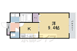 アンプルールフェールデルニエ嵯峨ノ段町 1Kの間取図画像