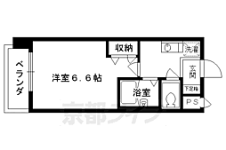 プレサンス京都駅前2 1Kの間取図画像