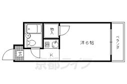 メゾン紫野 1Kの間取図画像