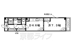 カランサ 1DKの間取図画像