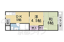 マルシン四ノ宮ハイツ 2DKの間取図画像