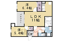 アメニティー・ノース 2LDKの間取図画像