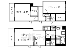 シャーメゾン北山 2LDKの間取図画像