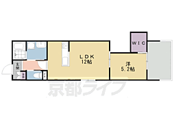 フォレストメゾン若みや 1LDKの間取図画像