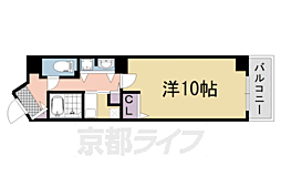 ビレイユ真英河原町 1Kの間取図画像