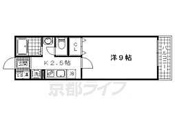 メゾンボナール 1Kの間取図画像