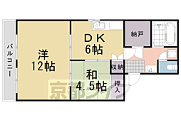 水掛西村ハイツ 2SDKの間取図画像