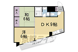 アーバンシジョウウメノミヤ 2LDKの間取図画像
