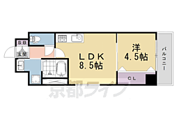 クレマチス28 1LDKの間取図画像