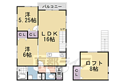 サンシャイン唐崎 2LDKの間取図画像
