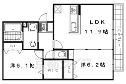 メルシー大将軍2 2LDKの間取図画像