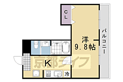グランデール・サン 1Kの間取図画像