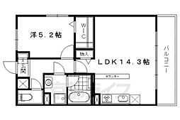 アムール京都仁王門 1LDKの間取図画像