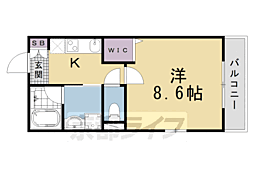 CREDOR龍谷大南 1Kの間取図画像