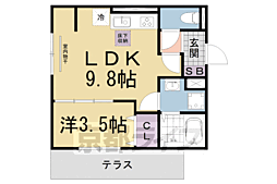 サンシルク 1LDKの間取図画像