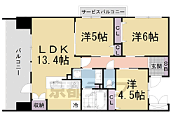 ユニハイムエクシア大津におの浜 3LDKの間取図画像