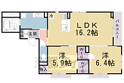 フロンテージ堺町御門 2LDKの間取図画像