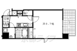 ラナップスクエア京都東山 1Kの間取図画像