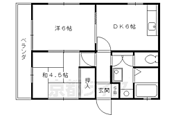 ジョリー三井寺 2DKの間取図画像
