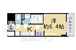 ファステート京都堀川スクエア 1Kの間取図画像