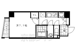 CQレジデンス京都御所西 1Kの間取図画像