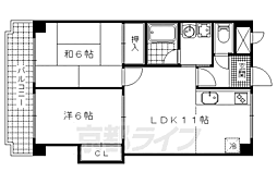 プレディオサン 2LDKの間取図画像