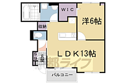 エトワール寺田1 1LDKの間取図画像
