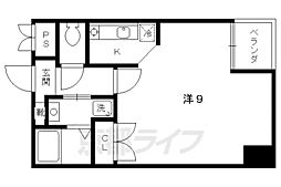 ドルス北山 1Kの間取図画像