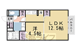 ファミール佐々木 1LDKの間取図画像