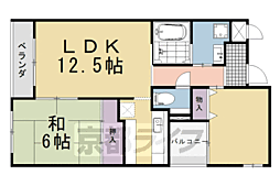 グローリアス長岡京 2LDKの間取図画像