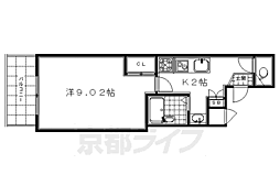 木屋町ビル 1Kの間取図画像