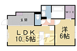 モダンコートウエスト 1LDKの間取図画像