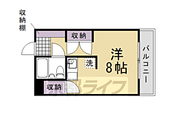 第26長栄センチュリーハイツ ワンルームの間取図画像