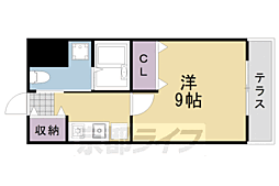 Fハウス 1Kの間取図画像