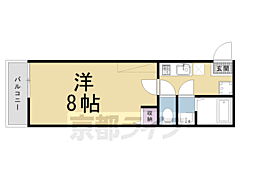 京都市上京区御前通今出川上る鳥居前町マンション 1Kの間取図画像