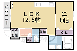 ラ・ポーズ 1LDKの間取図画像