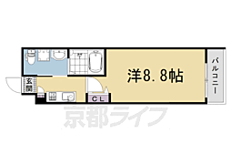PourToujurs双ヶ岡 1Kの間取図画像