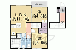 ユアメゾン唐崎B 2LDKの間取図画像