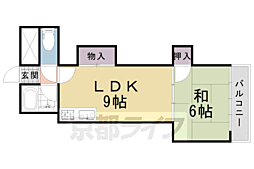 シャルレ1番館 1LDKの間取図画像