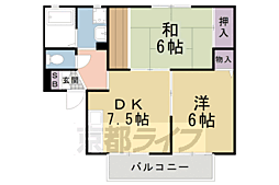 セジュール・オルキディア 2DKの間取図画像