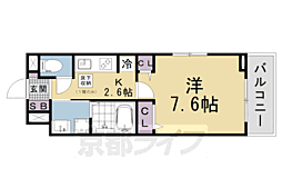 グレイス・エム 1Kの間取図画像
