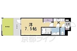 京都市伏見区竹田向代町川町マンション 1Kの間取図画像