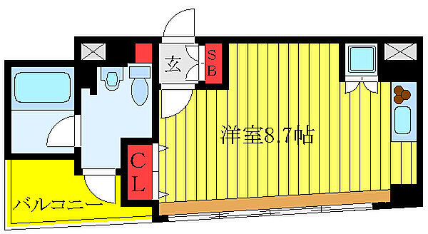 レニール本駒込 905｜東京都文京区本駒込2丁目(賃貸マンション1R・9階・25.98㎡)の写真 その2