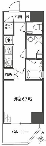 プレシス本駒込 404｜東京都文京区本駒込1丁目(賃貸マンション1K・4階・26.03㎡)の写真 その2